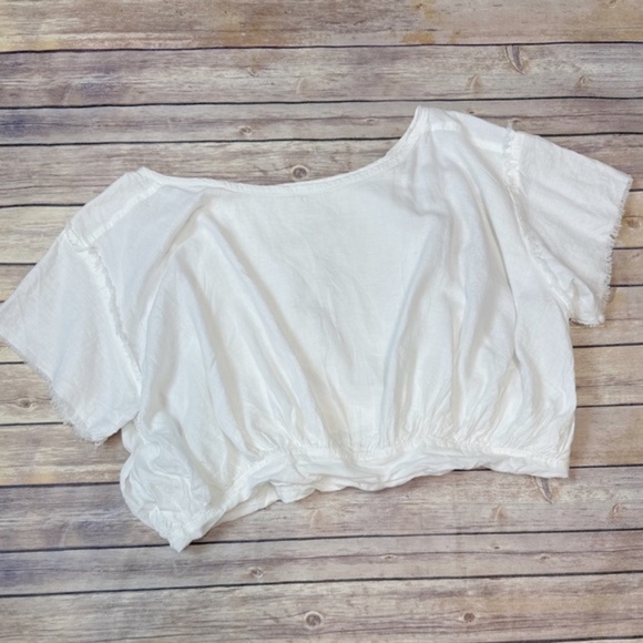 Free People White Short Sleeve Tee - Picture 4 of 7